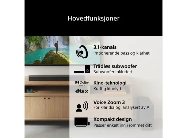 Sony Bravia Theatre Bar 5 Lydplanke med trådløs subwoofer 