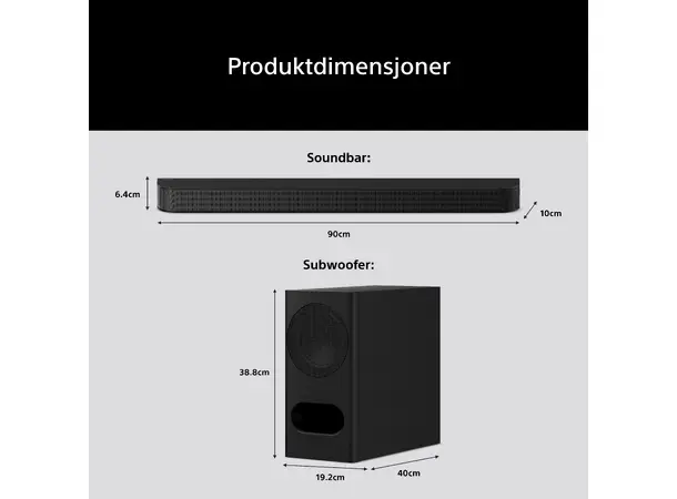 Sony Theatre Bar 5 Trådløse bakhøyttalere 