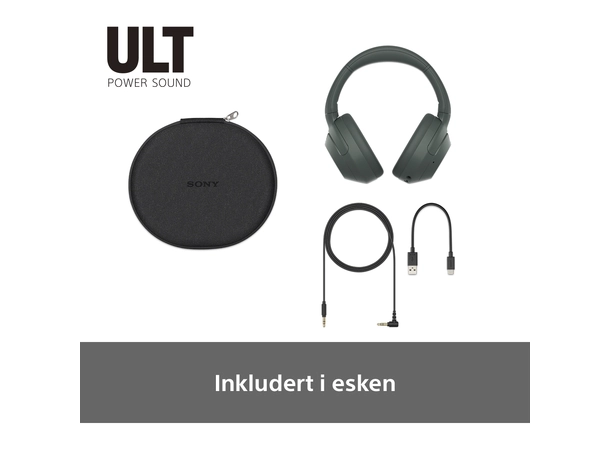 Sony ULT WEAR - Grå Trådløse over-ear hodetelefoner med ANC 