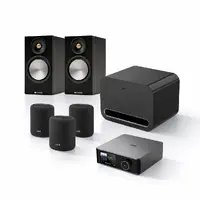 Wiim Amp Ultra + MA Bronze 50 5.1 - Sort Hjemmekinopakke med trådløse høyttalere