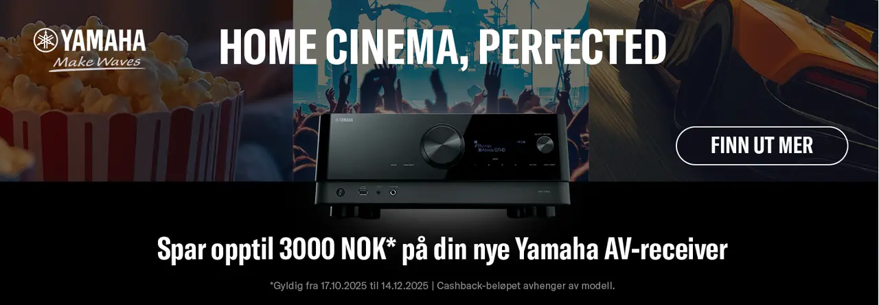 Banner Cashback på Yamaha AV-receivere
