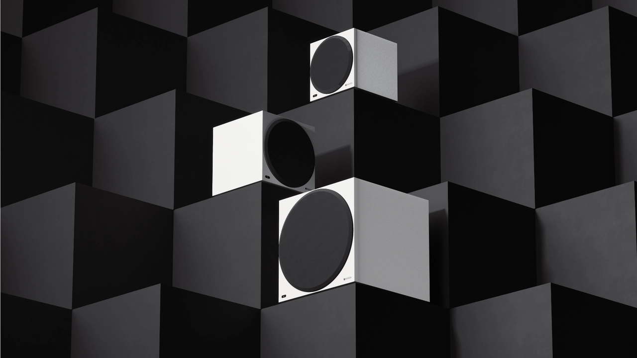 Vestra subwoofers Monitor Audio hvit