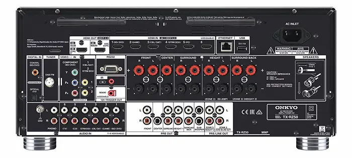 Onkyo TX-RZ50 back