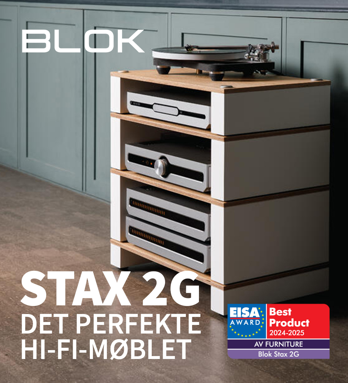 Blok Stax 2g hi-fi-møbel lifestyle banner