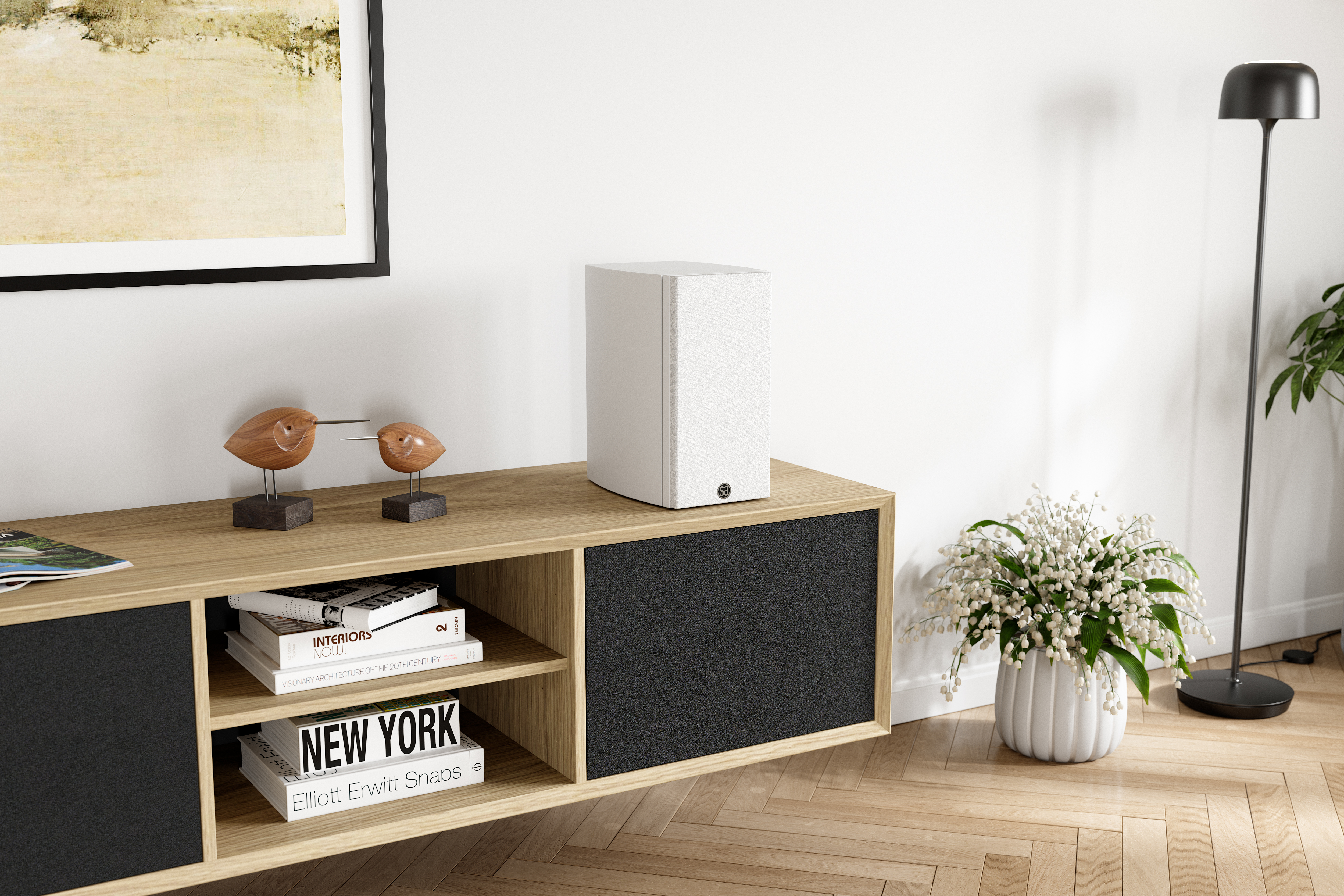 System Audio Silverback 5.2 DS lifestyle bilde i en stue i hvit farge
