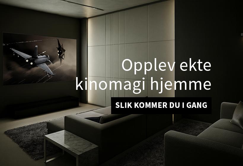 Hjemmekino, kom i gang banner