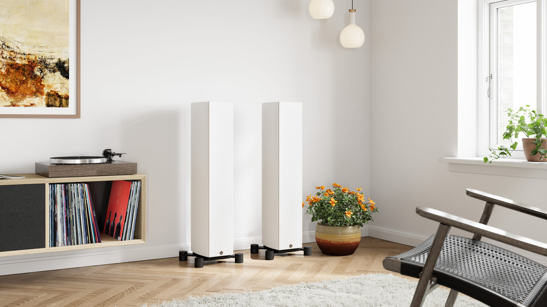 System Audio 40.2 DS Lifetsyle i stua farge hvit