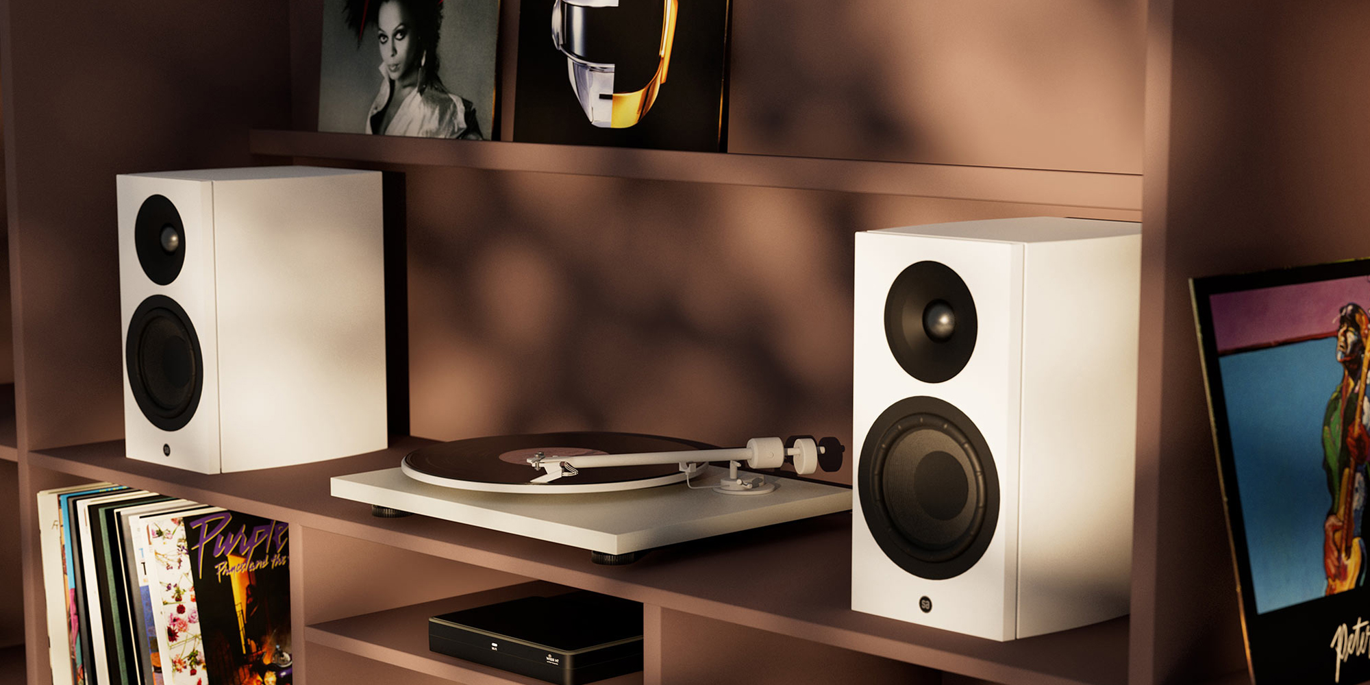 System Audio Silverback 5.2 DS lifestyle bildemed platespiller i hvit farge