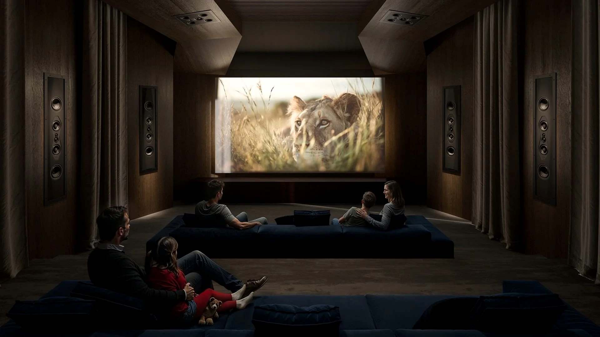 sonus faber arena 10 subwoofer passiv lifestyle bilde i en hjemmekino