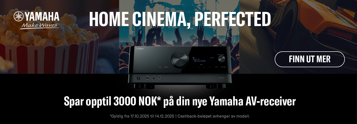 Banner Cashback på Yamaha AV-receivere