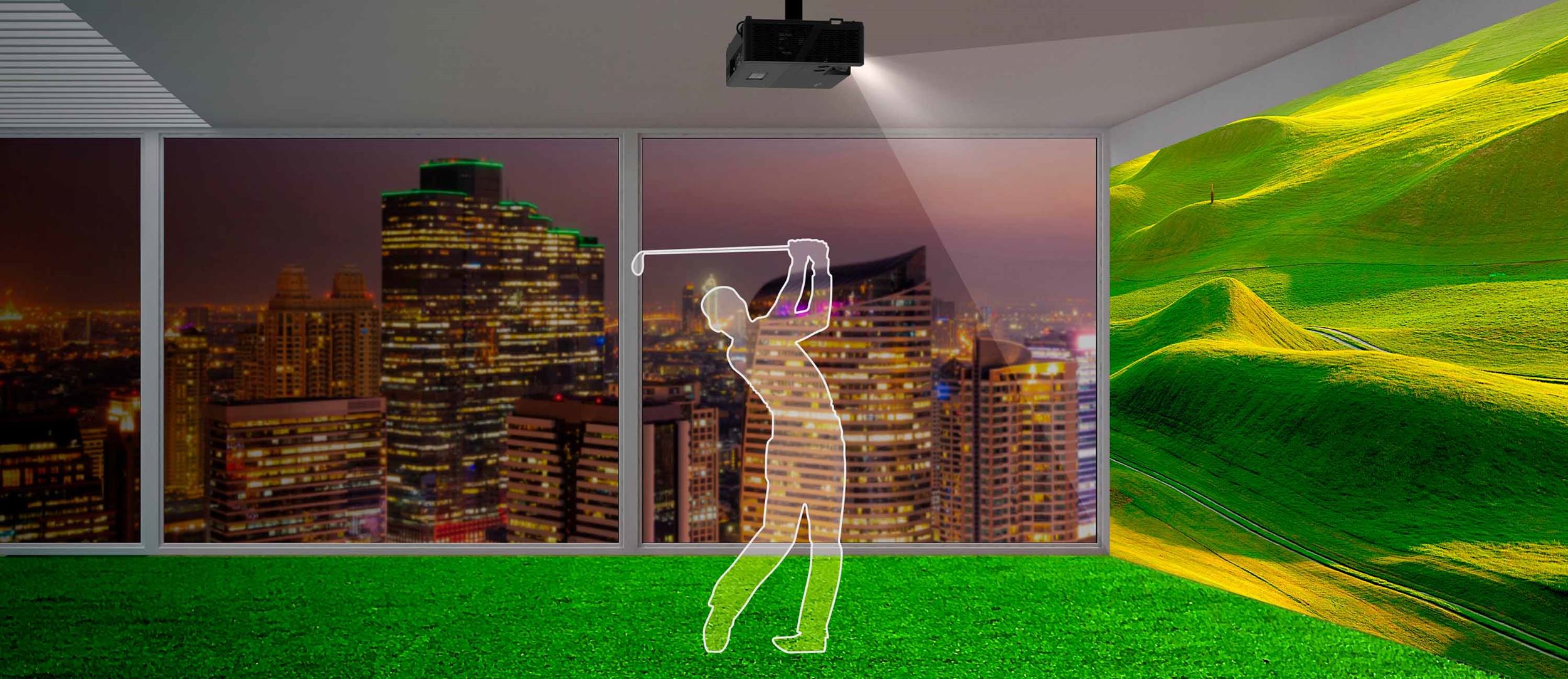 Optoma UHZ36STe golf simulator projektor
