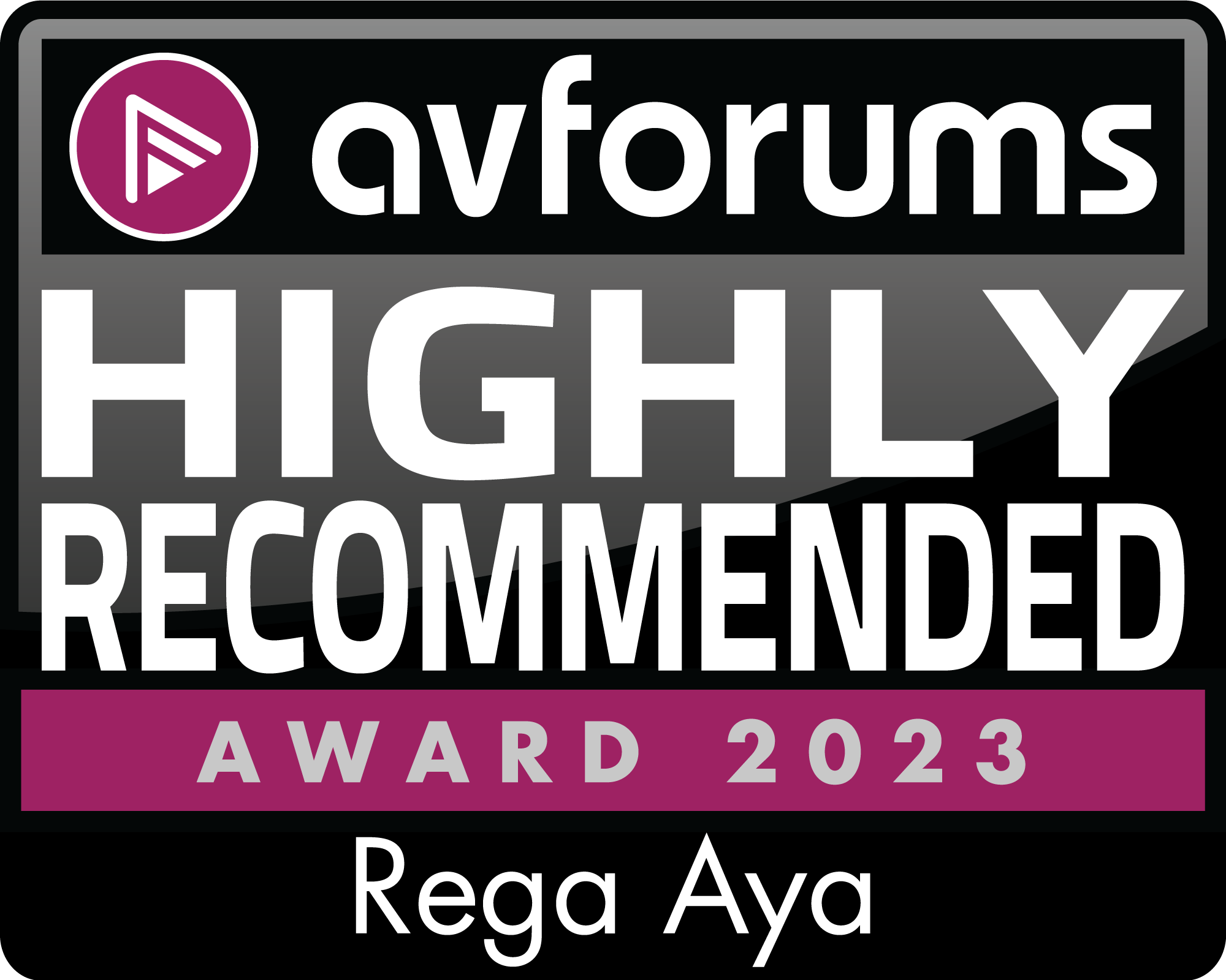 Rega Aya avforums highlyrecommended award 2023