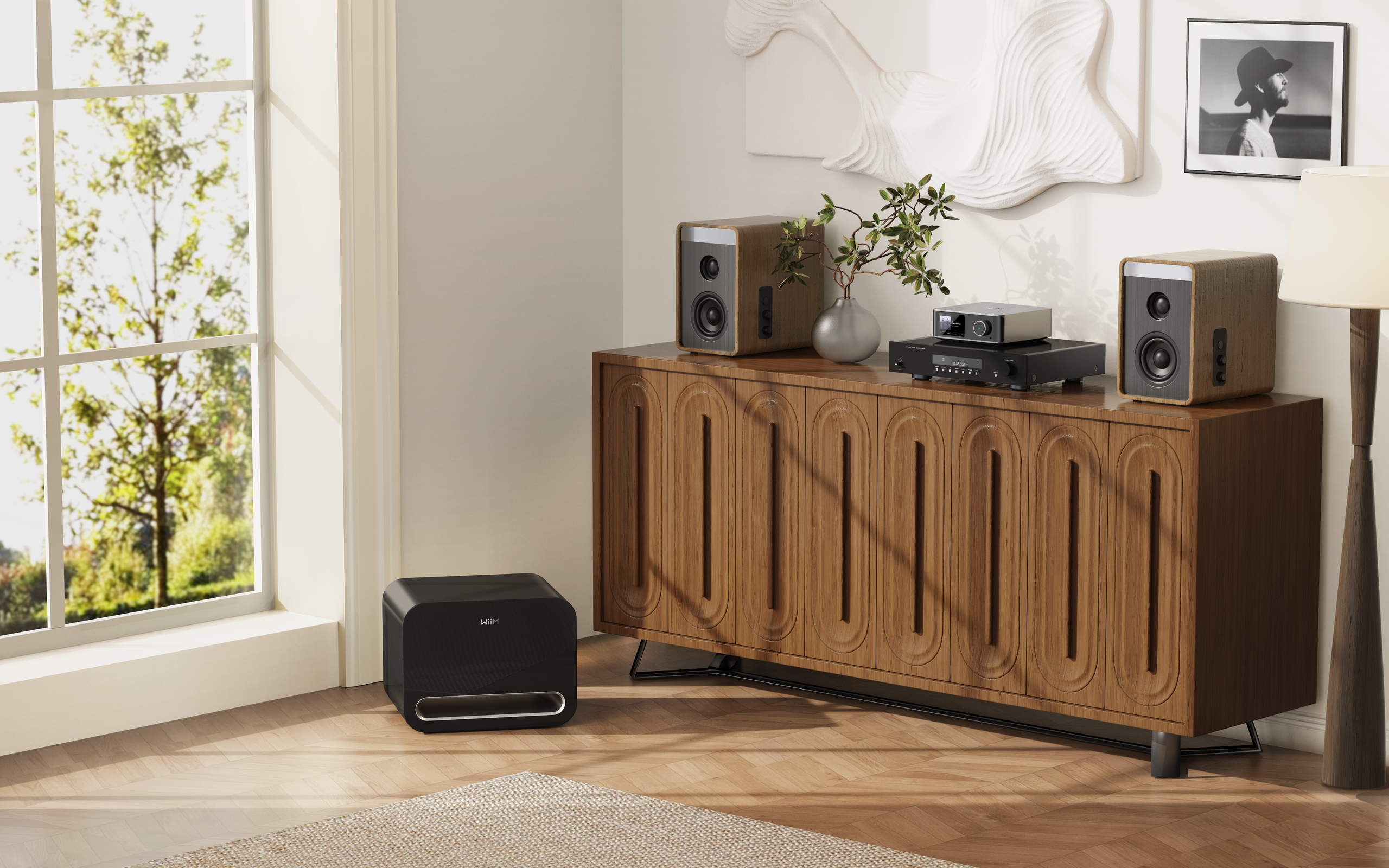 WiiM Sub Pro lifestyle i stue